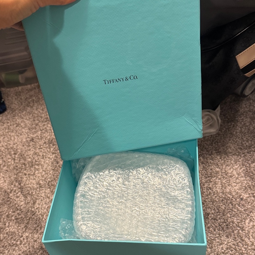 Tiffany & Co. Square crystal glass bowl rectangle dish NEW